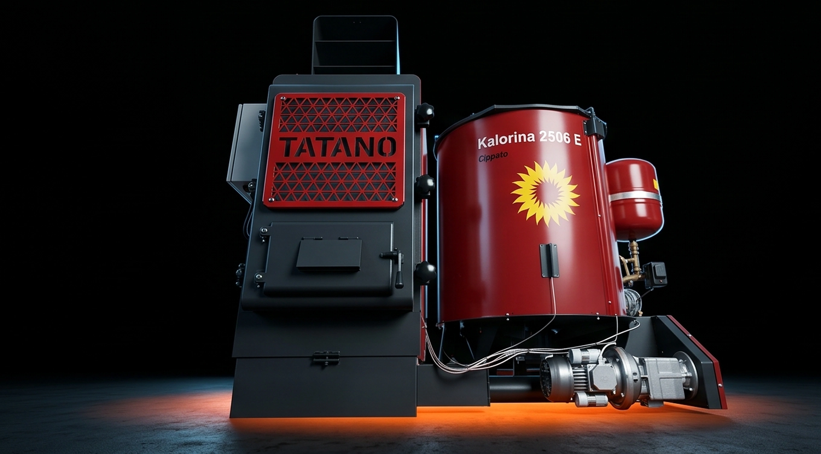 Kalorina Serie 25 E (Wood chips) — TATANO logo detail
