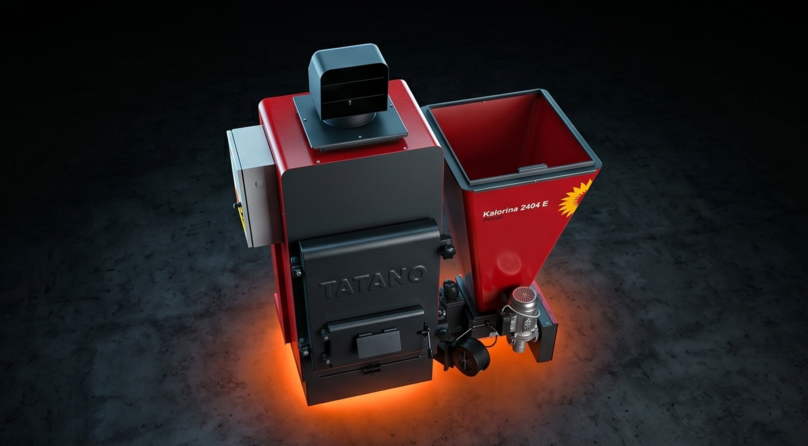 Kalorina Serie 24 E (Pellet) — Perspective view