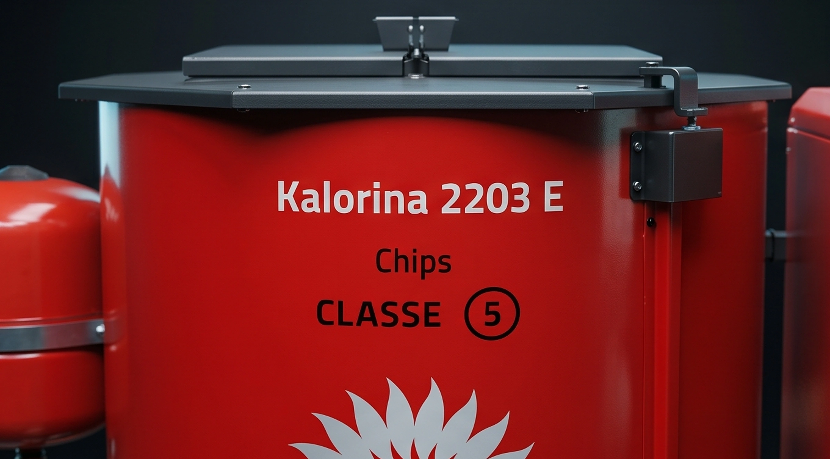 Kalorina Serie 22 CL5 Hackschnitzel — Detail des TATANO-Logos