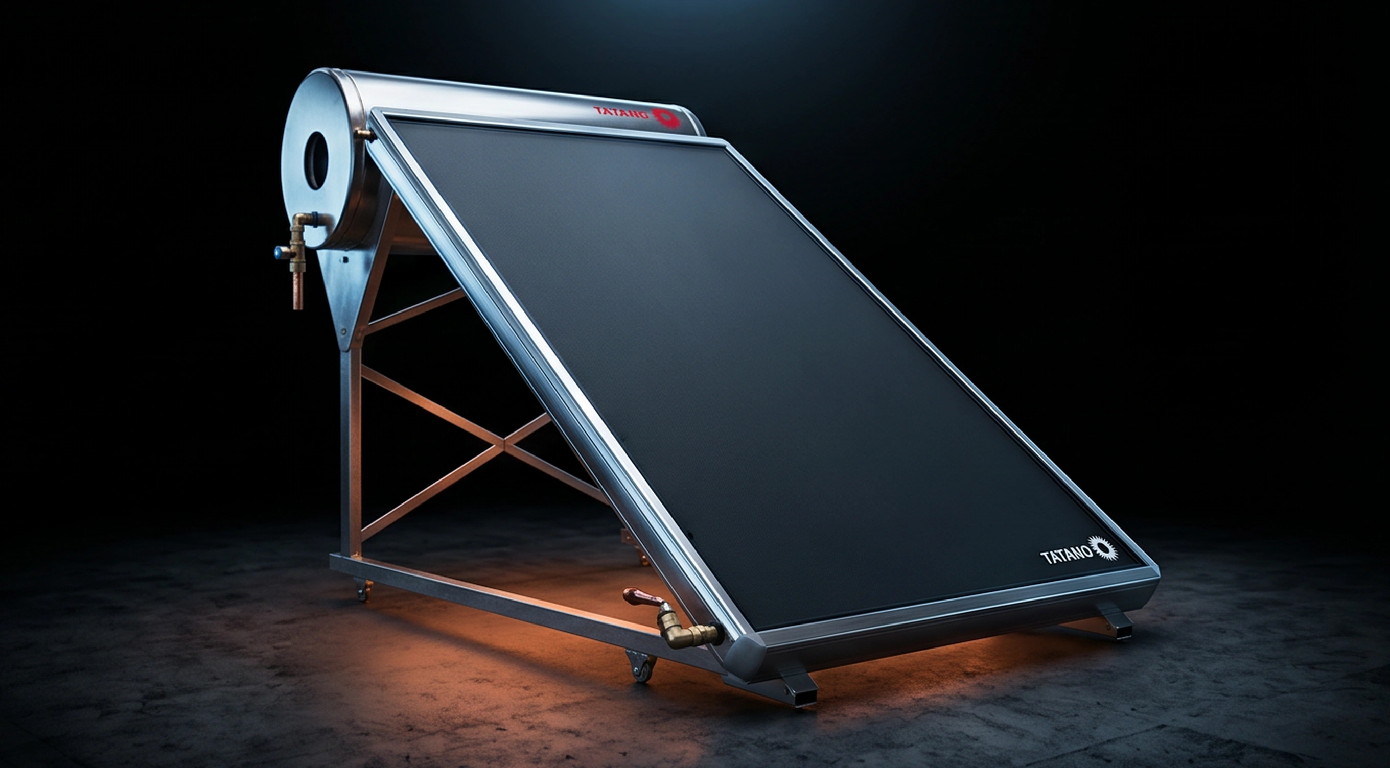 Solar systems with natural circulation — Three-quarter view